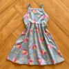 fernandaramoskids com br Vestido Infantil Feminino Alçinha com Estampa Pavão Verde2