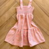 Vestido Infantil Feminino Alçinha Rose com Detalhes Prateado Fernanda Ramos Kids