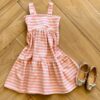 Vestido Infantil Feminino Alçinha Rose com Detalhes Prateado Fernanda Ramos Kids
