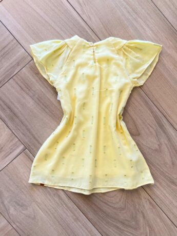 Vestido Infantil Feminino Amarelo com Detalhe em Brilho 1 Fernanda Ramos Kids