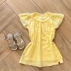 Vestido Infantil Feminino Amarelo com Detalhe em Brilho Fernanda Ramos Kids