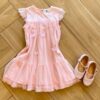 Vestido Infantil Feminino Cetim com Detalhe em Tule com Aplicação Fernanda Ramos Kids
