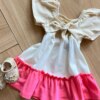 fernandaramoskids com br Vestido Infantil Feminino com Amarração na Frente 3 Cores 1