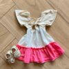 Vestido Infantil Feminino com Amarração na Frente 3 Cores Fernanda Ramos Kids