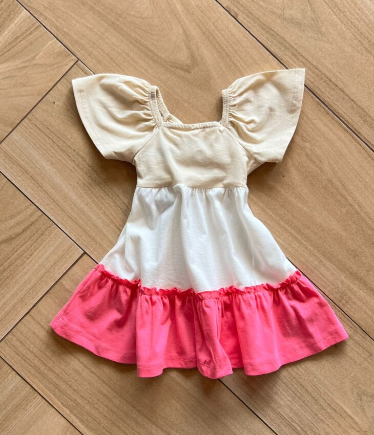 fernandaramoskids com br Vestido Infantil Feminino com Amarração na Frente 3 Cores 2