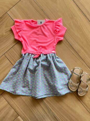Vestido Infantil Feminino com Detalhe Canelado Fernanda Ramos Kids