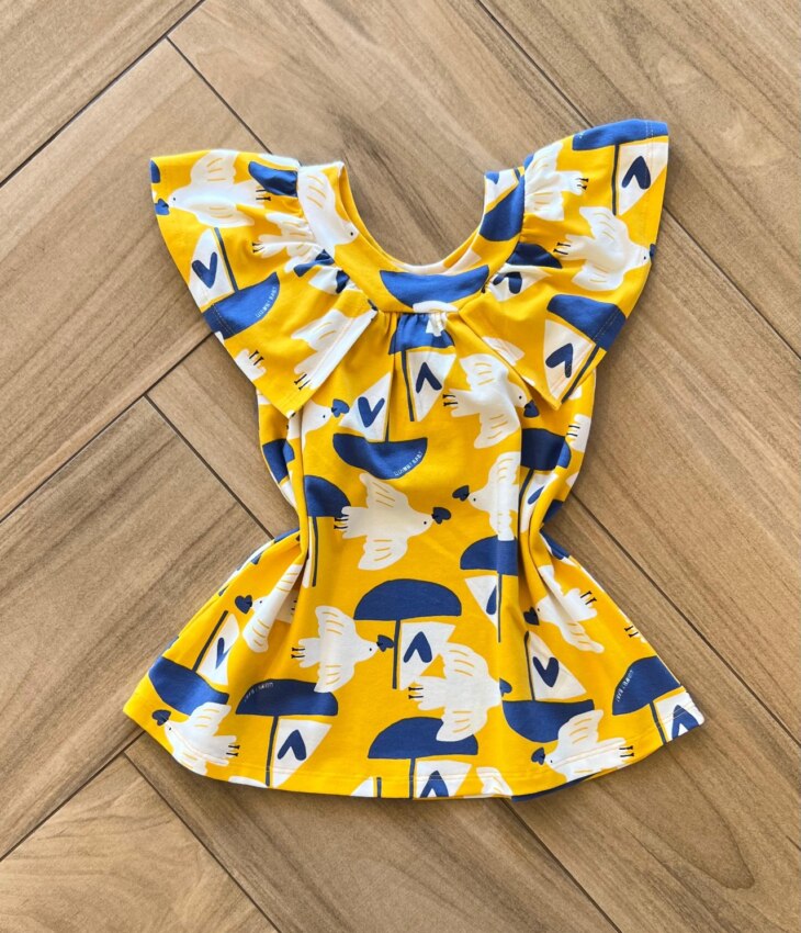 Vestido Infantil Feminino Cotton Pássaro 1 Fernanda ramos kids
