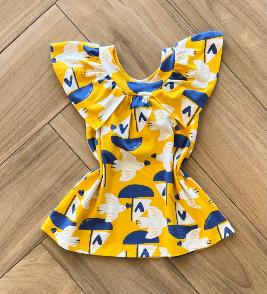 Vestido Infantil Feminino Cotton Pássaro 1 Fernanda ramos kids