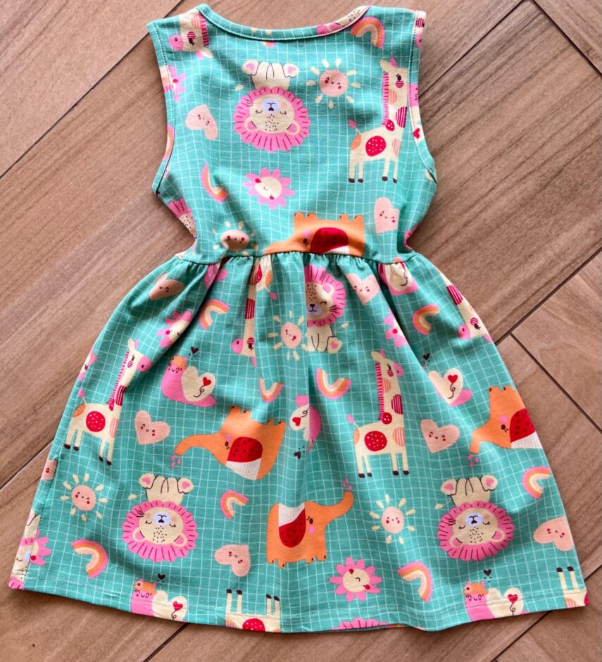 Fernanda ramos kids Vestido Infantil Feminino Curto Amplo Estampa Animal 1