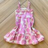 Vestido Infantil Feminino Curto com Alça de Elástico Estampado 1 Fernanda ramos kids