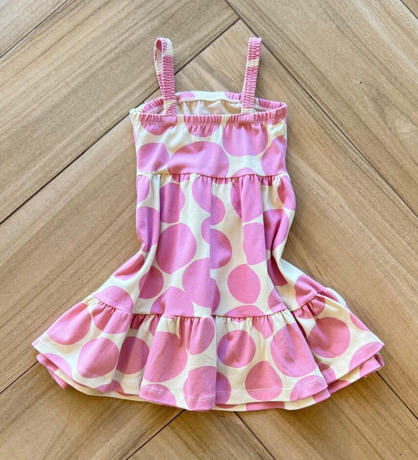 Vestido Infantil Feminino Curto com Alça de Elástico Estampado 1 Fernanda ramos kids
