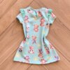 Vestido Infantil Feminino Curto Detalhe Canelado na Gola e manga Dog 1