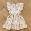 Vestido Infantil Feminino Curto Detalhe na Manga Nude Fernanda Ramos Kids