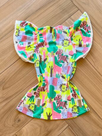 Vestido Infantil Feminino Curto Estampa Animal 1 Fernanda ramos kids