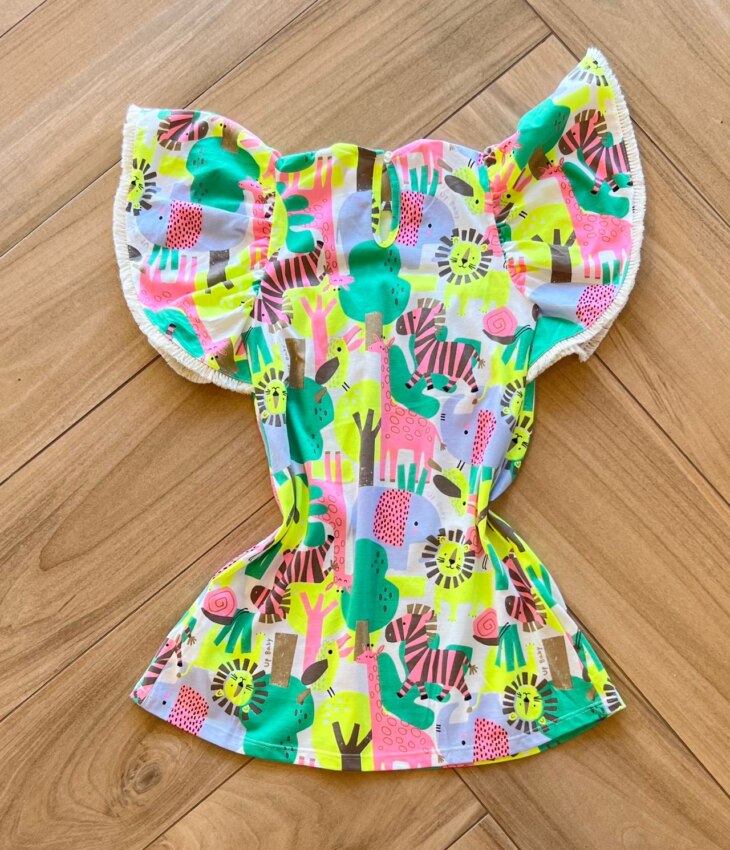 Vestido Infantil Feminino Curto Estampa Animal 1 Fernanda ramos kids