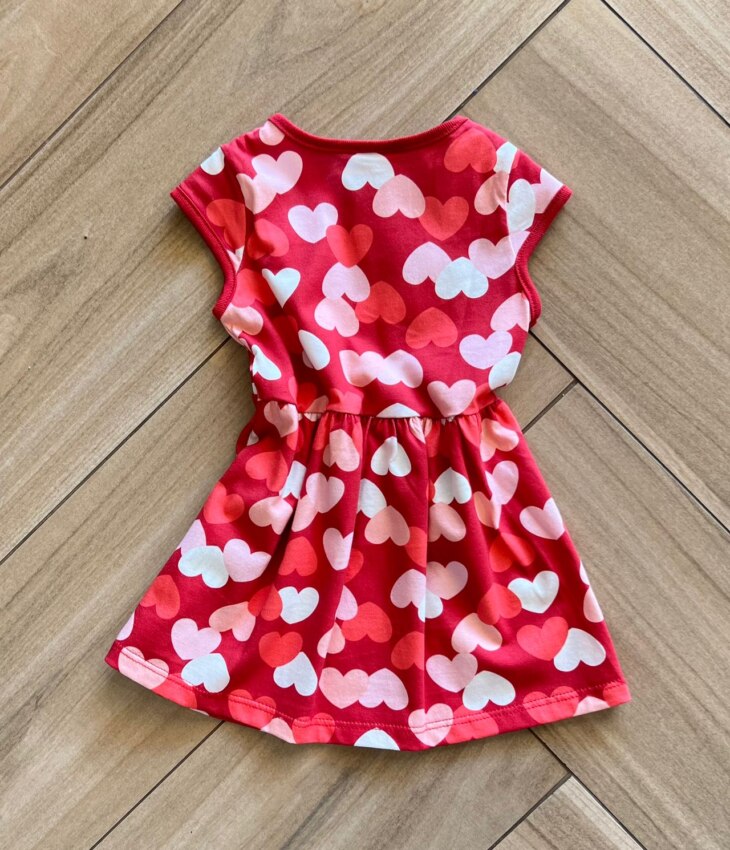 fernandaramoskids com br Vestido Infantil Feminino Curto Estampa Coração 1