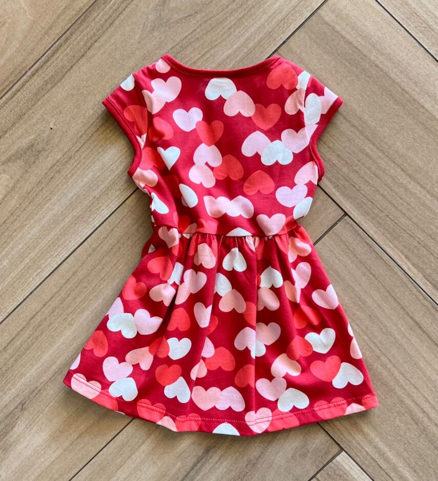 fernandaramoskids com br Vestido Infantil Feminino Curto Estampa Coração 1
