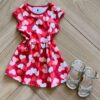 Vestido Infantil Feminino Curto Estampa Coração Fernanda ramos kids