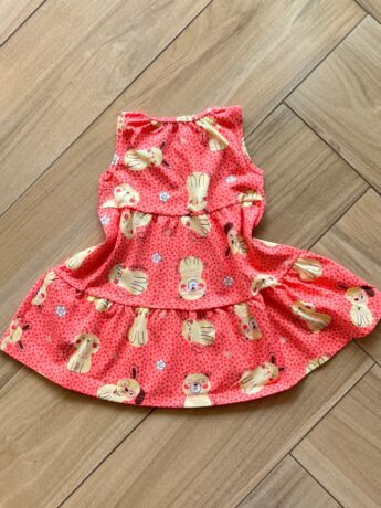 Vestido Infantil Feminino Curto Estampa Dog Amarelo 1 Fernanda ramos kids