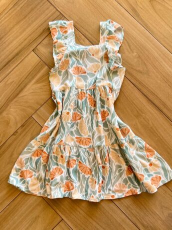Vestido Infantil Feminino Curto Estampa Flor 1 Fernanda ramos kids
