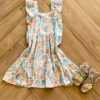 Vestido Infantil Feminino Curto Estampa Flor Fernanda ramos kids