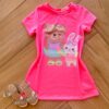 Vestido Infantil Feminino Curto Estampado em Meia Malha Textura Fernanda ramos kids