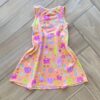 Vestido Infantil Feminino Curto Evase com Bichinho Laranja Fernanda Ramos Kids