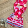 fernandaramoskids com br Vestido Infantil Feminino Curto Evase Estampa Borboleta e Floral 1