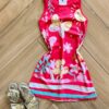 Vestido Infantil Feminino Curto Evase Estampa Borboleta e Floral Fernanda ramos kids