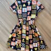 fernandaramoskids com br Vestido Infantil Feminino Curto Evase Estampa Manga curta 1