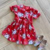 fernandaramoskids com br Vestido Infantil Feminino Curto Laço com Detalhes Estampado 1