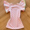 Fernanda ramos kids Vestido Infantil Feminino Curto Manga Arco Iris 1