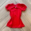 Fernanda ramos kids Vestido Infantil Feminino Curto Meia Malha Textura Dog 1