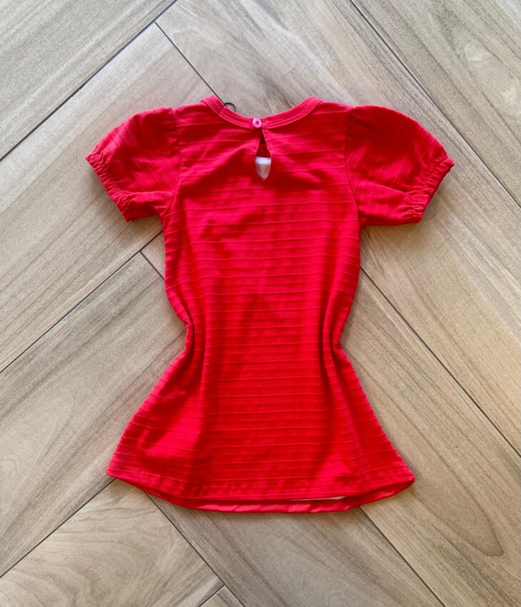 Fernanda ramos kids Vestido Infantil Feminino Curto Meia Malha Textura Dog 1