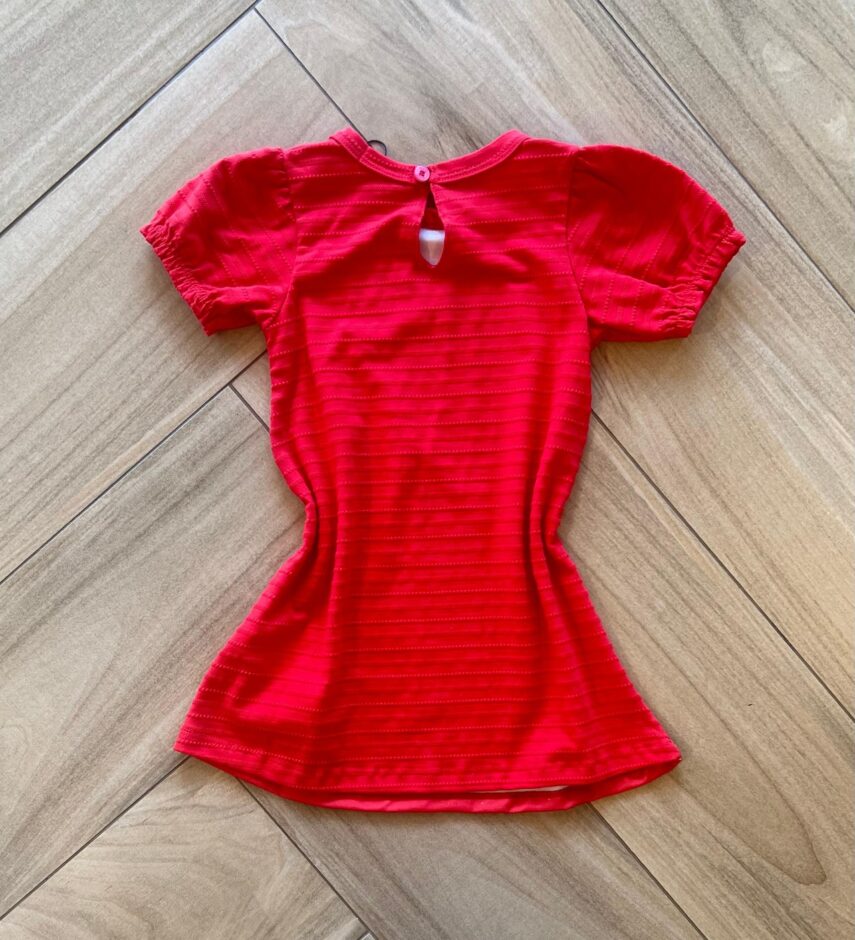 Fernanda ramos kids Vestido Infantil Feminino Curto Meia Malha Textura Dog 1