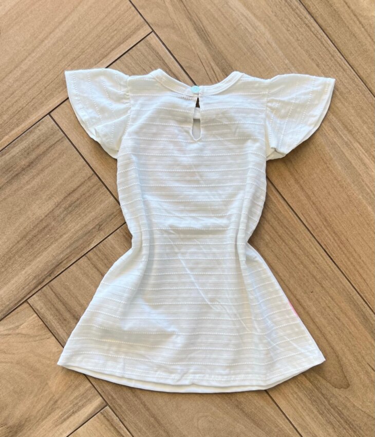 Fernanda ramos kids Vestido Infantil Feminino Curto Meia Malha Textura Gato 1