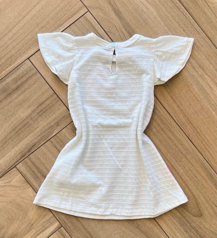 Fernanda ramos kids Vestido Infantil Feminino Curto Meia Malha Textura Gato 1