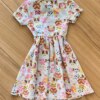 Vestido Infantil Feminino Curto Rodado Manga Curta Estampa Animal Fernanda Ramos Kids