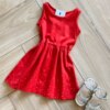 fernandaramoskids com br Vestido Infantil Feminino Curto Rodado Vermelho 1