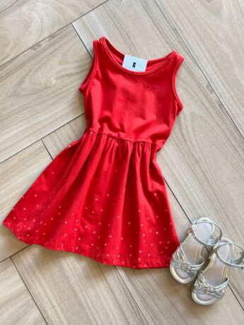 fernandaramoskids com br Vestido Infantil Feminino Curto Rodado Vermelho 1
