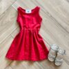 Vestido Infantil Feminino Curto Rodado Vermelho Fernanda ramos kids