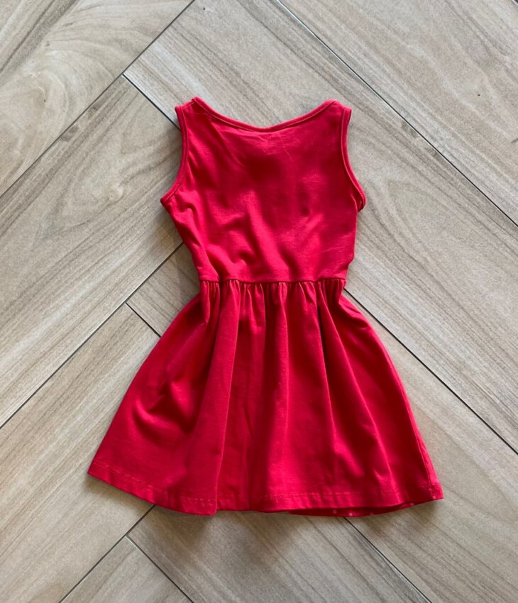 fernandaramoskids com br Vestido Infantil Feminino Curto Rodado Vermelho 2