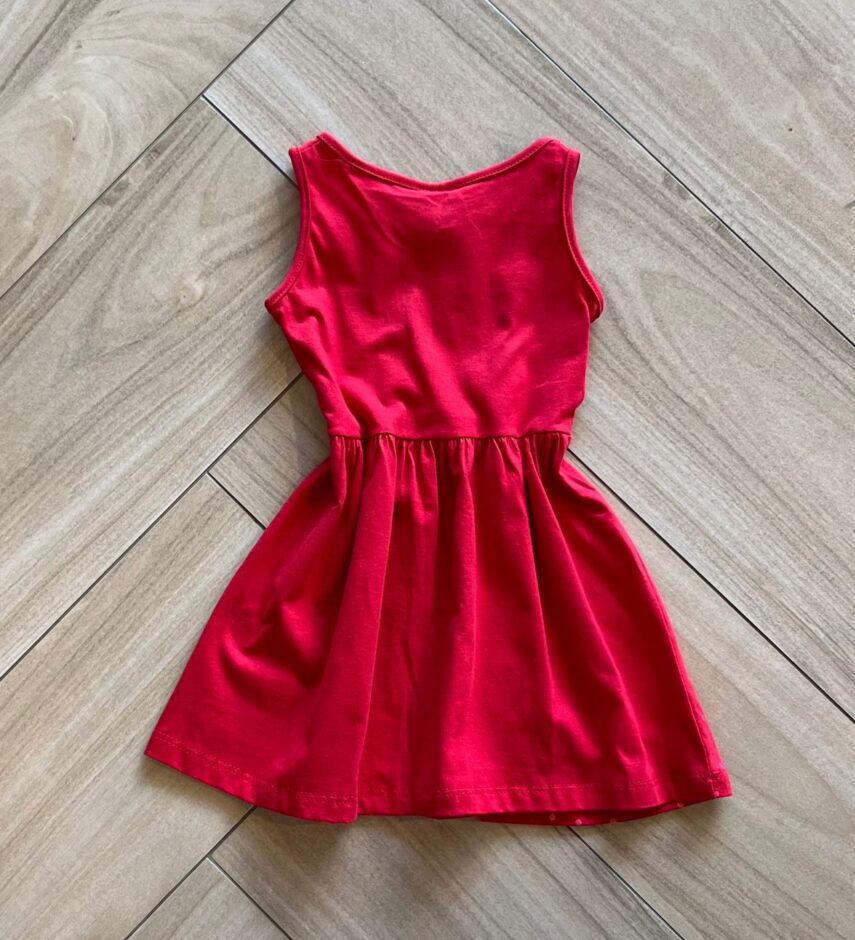 fernandaramoskids com br Vestido Infantil Feminino Curto Rodado Vermelho 2