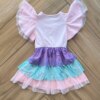 Fernanda ramos kids Vestido Infantil Feminino Curto Unicórnio Camadas em Tule 1