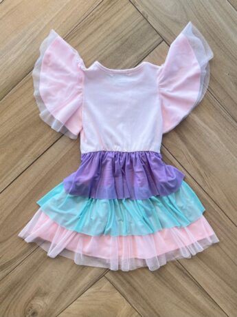 Fernanda ramos kids Vestido Infantil Feminino Curto Unicórnio Camadas em Tule 1