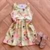 Vestido Infantil Feminino Estampado Enjoy The Summer Verde Fernanda Ramos Kids