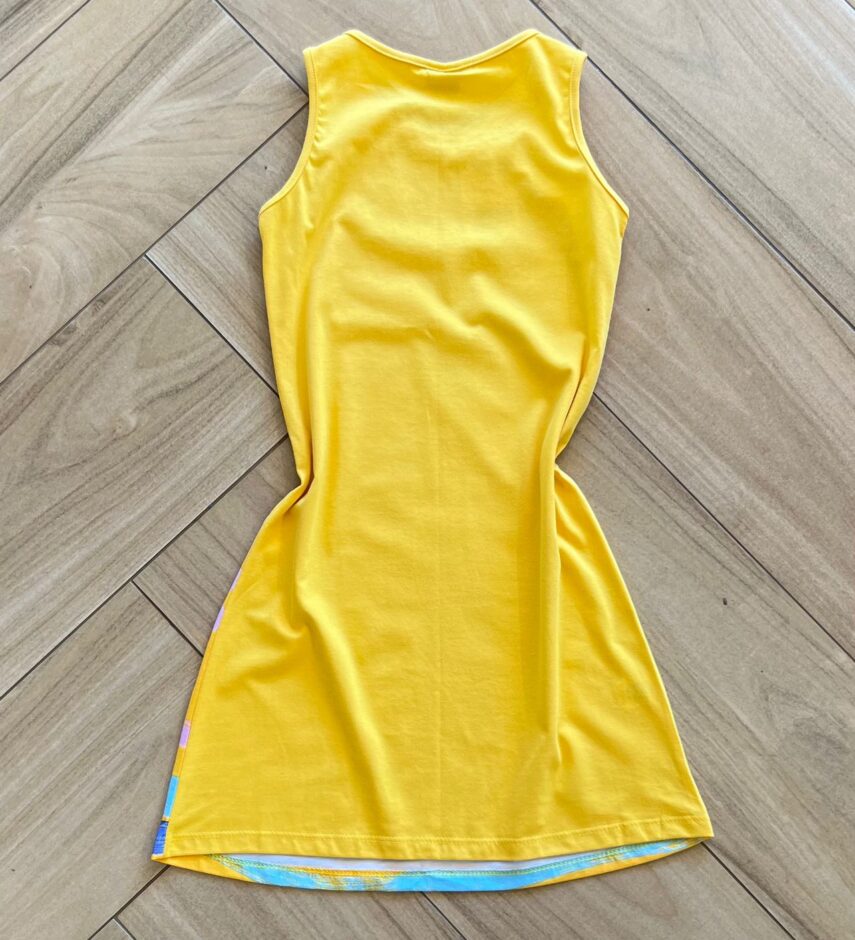 Vestido Infantil Feminino Evase Básico Amarelo 1 Fernanda ramos kids