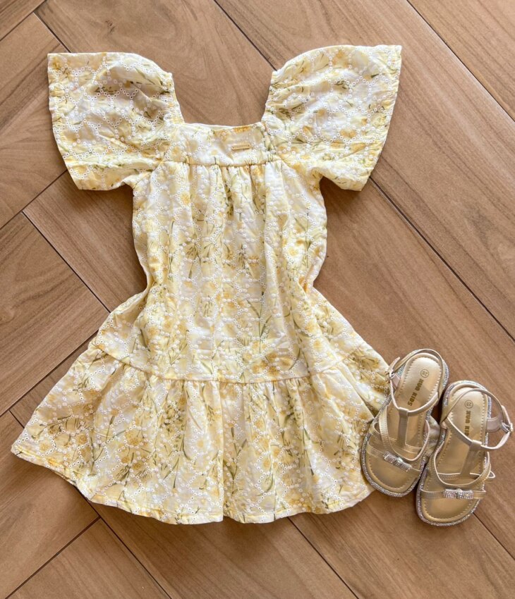 Vestido Infantil Feminino Flor Fernanda Ramos Kids