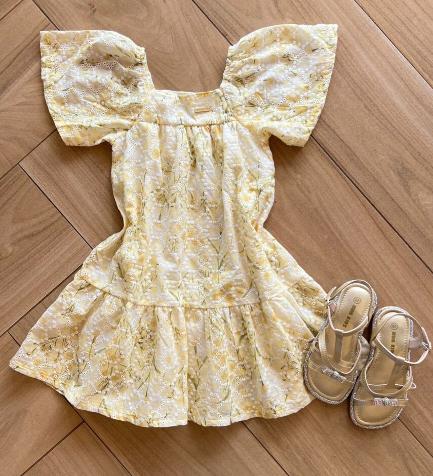 Vestido Infantil Feminino Flor Fernanda Ramos Kids