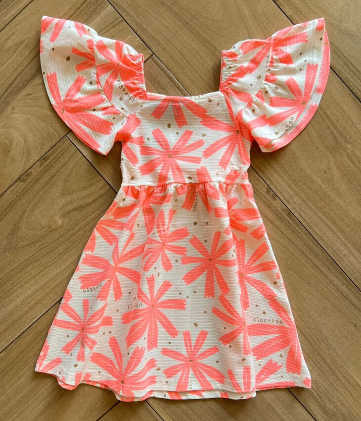 fernandaramoskids com br Vestido Infantil Feminino Flor Rosa Neon 2 Fernanda Ramos Kids